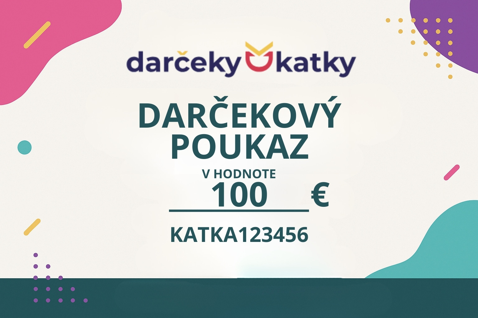 Darčekový poukaz Darčeky u Katky v hodnote 20 – 150 € – Elektronický poukaz