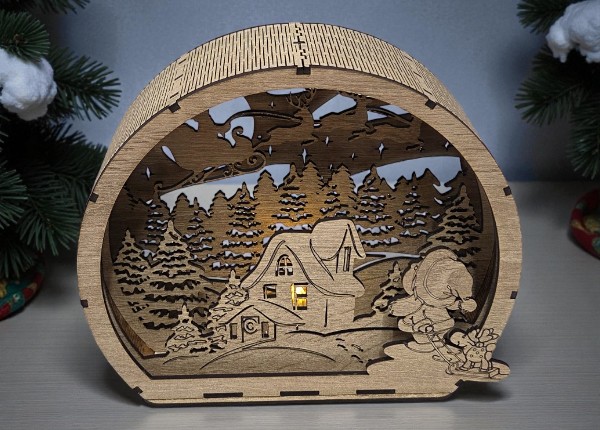 Drevená zimná dedinka