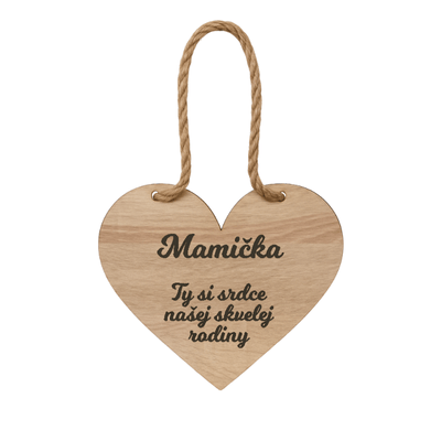 Drevené srdiečko – Mamička