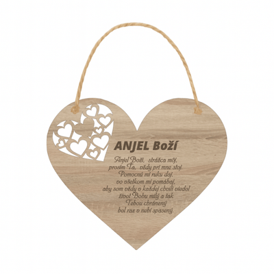 Drevené srdce – Anjel Boží