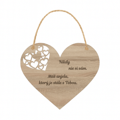 Drevené srdce – Nikdy nie si sám. Máš anjela, ktorý je stále s Tebou