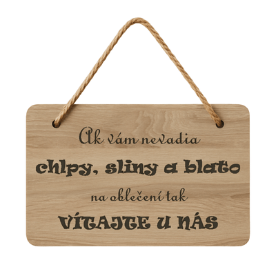 Drevená tabuľka - Vitajte u nás