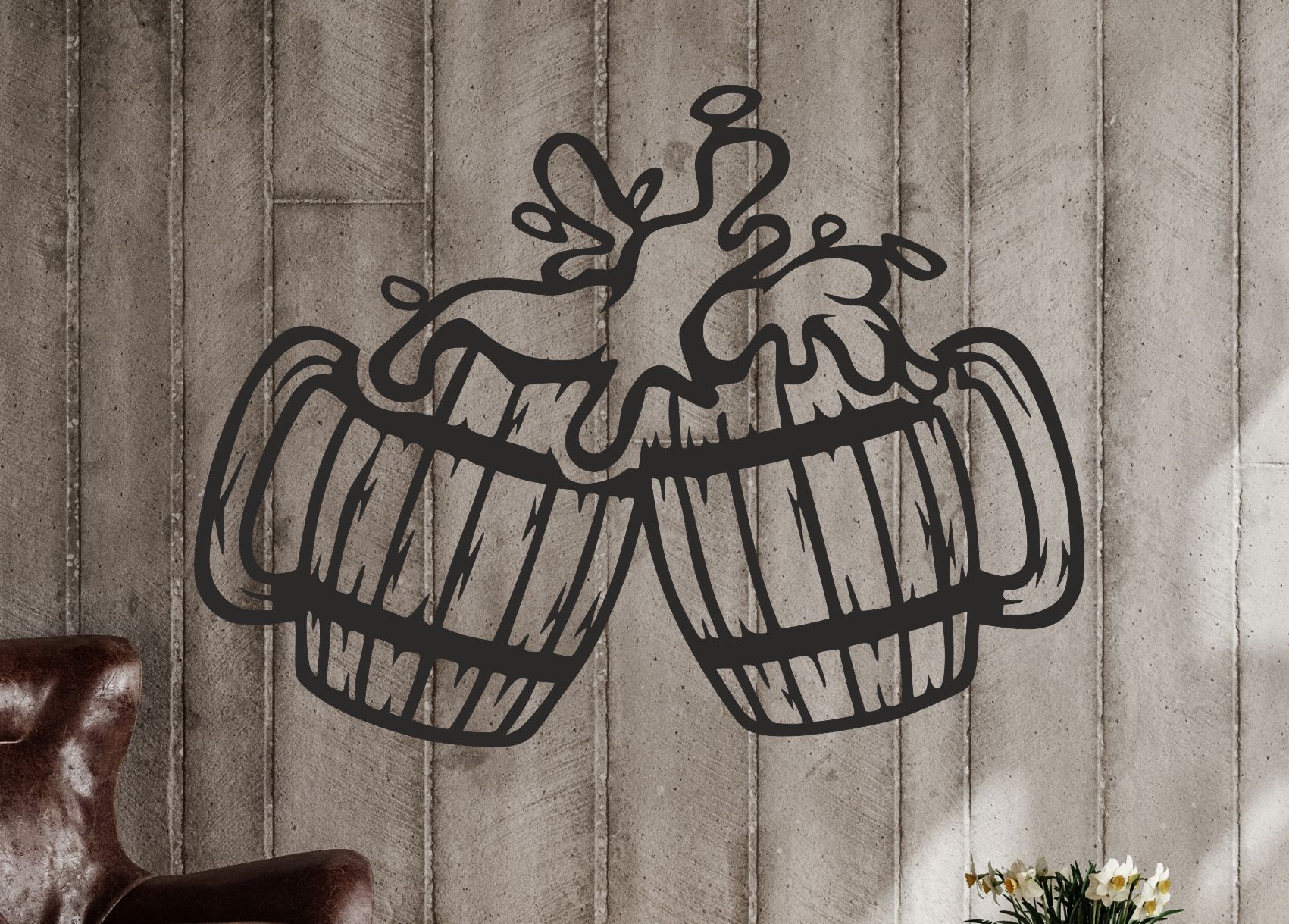 Na zdravie – Drevený obraz s pivom