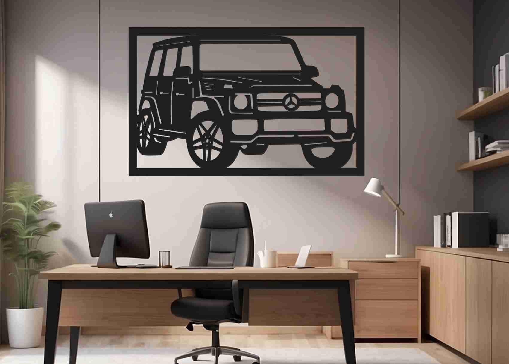 Drevený obraz na stenu - Mercedes G