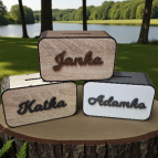 Drevená 3D pokladnička s menom alebo nápisom