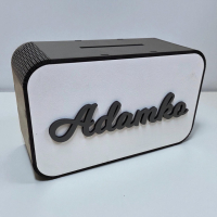 Drevená 3D pokladnička s menom alebo nápisom