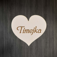 Svadobná menovka - Srdiečko