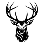 Drevený obraz – Hlava jeleňa