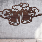Drevený obraz – Pivové poháre