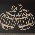 Na zdravie – Drevený obraz s pivom