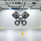 Drevený obraz na stenu – Piesty