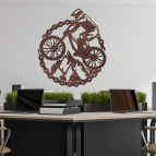 Drevený obraz - horský bicykel