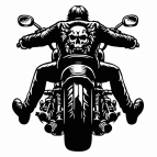 Drevený obraz na stenu - Motorkár