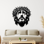 Drevený obraz na stenu – Ježiš Kristus s tŕňovou korunou