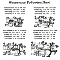 Drevený fotorámik na stenu – Rodinný strom s vtáčikmi a hniezdom