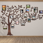 Drevený fotorámik na stenu – Rodinný strom