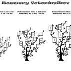 Drevený fotorámik na stenu – Rodinný strom s vtáčikmi