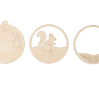 Drevené vianočné ozdoby na vymaľovanie – Lesné zvieratká