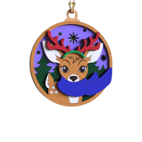 Drevené vianočné ozdoby na vymaľovanie s menom – Zvieratká