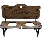 Drevená lavička so štamprlíkmi - Slovakia