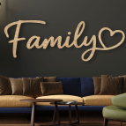 Drevený nápis na stenu – Family