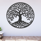 Drevený strom života na stenu – Kruhová harmónia