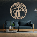 Drevený strom života - Rodinný motív