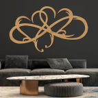 Drevený svadobný obraz – Prepletené srdcia lásky