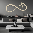 Drevený svadobný obraz – Nekonečno s kvapkou lásky