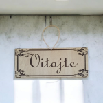 Drevená tabuľka - Vitajte