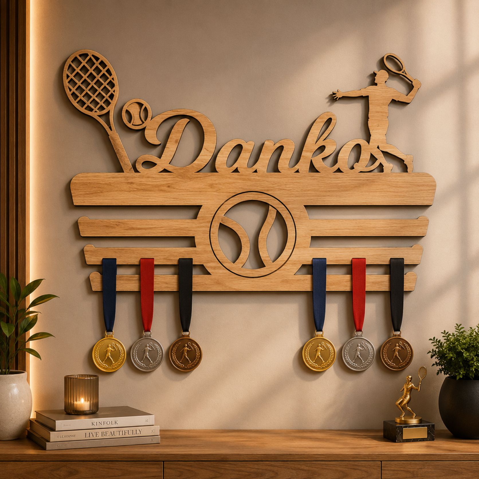 Vešiak na medaily - Tenis