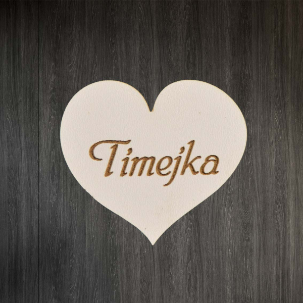 Svadobná menovka - Srdiečko