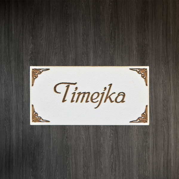 Svadobná menovka - Plaketka