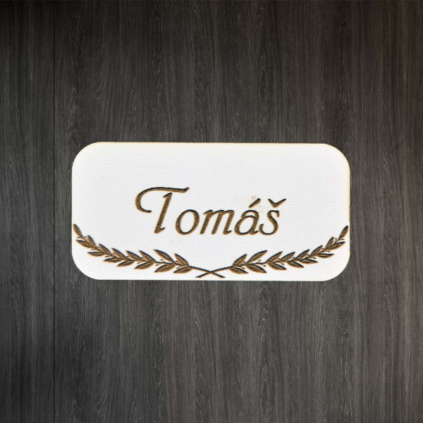 Svadobná menovka - Plaketka