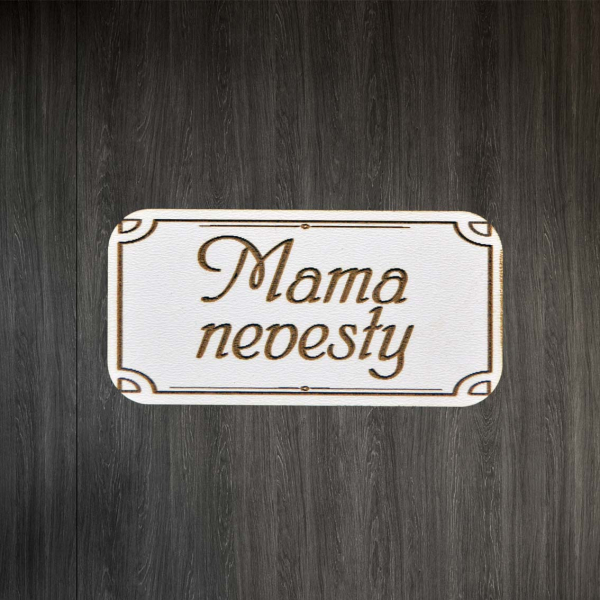 Svadobná menovka - Plaketka