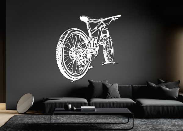 Drevený obraz - Horský bicykel v pohybe